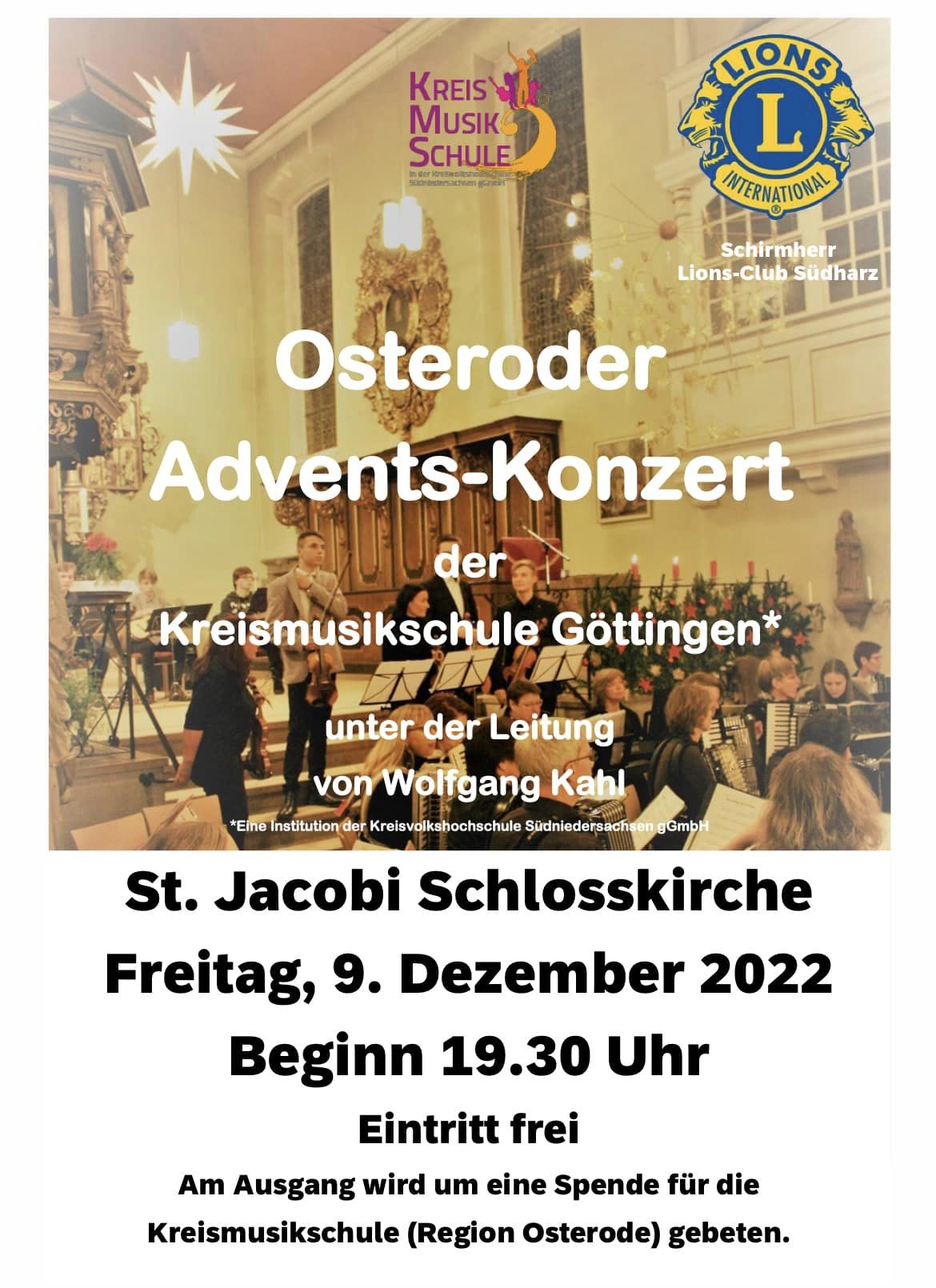 Einladung Osteroder Advents-Konzert