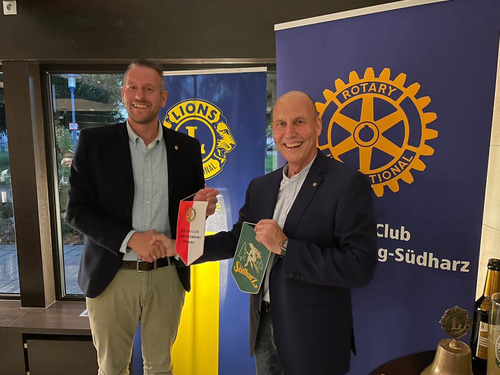 André Bogdan und Fred Pahl, Präsident Rotary Club Bad Lauterberg