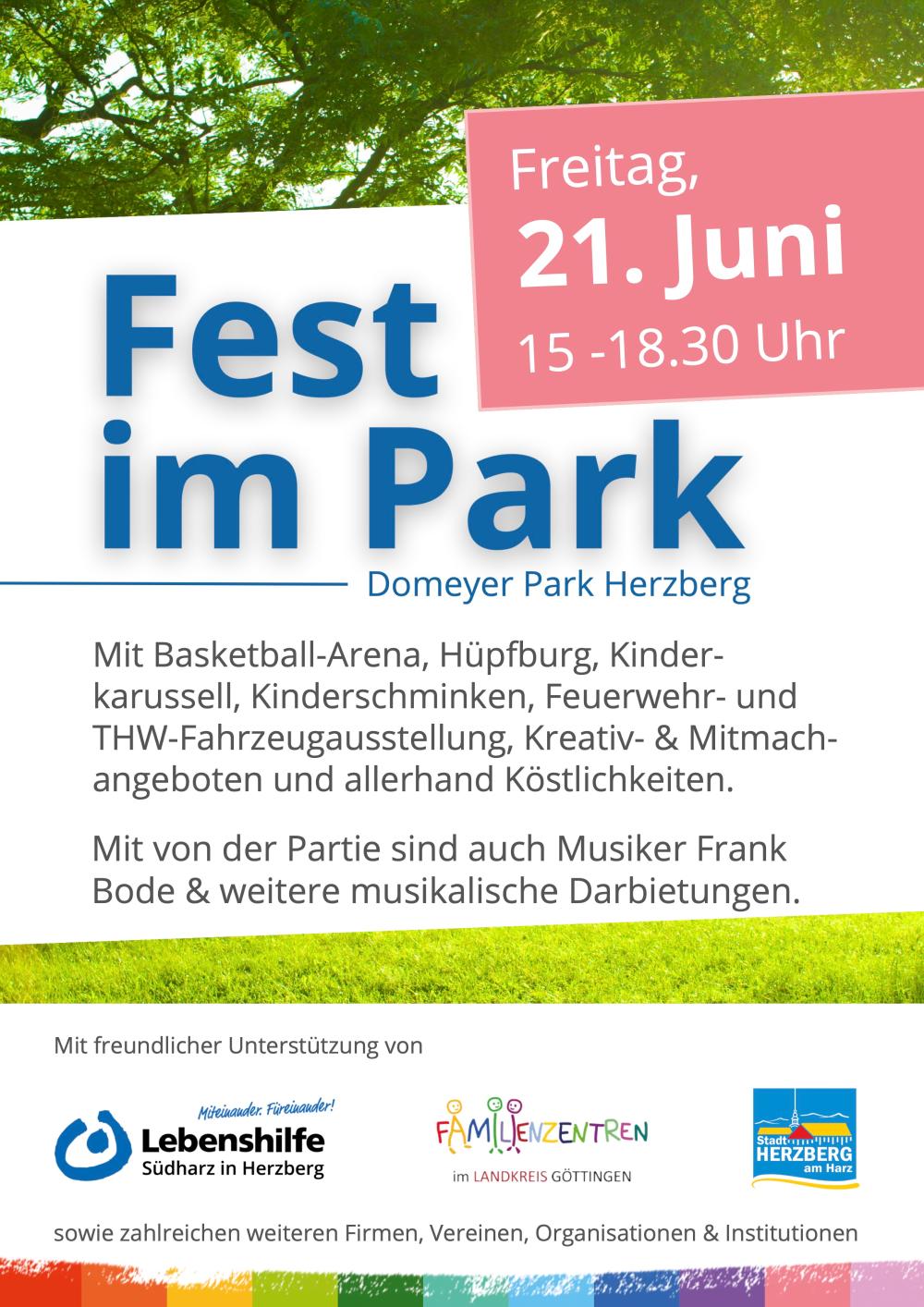 Plakat "Fest im Park"